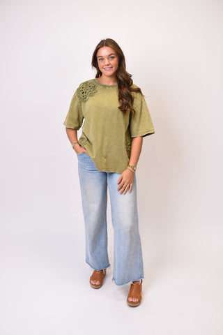 Desert Bloom Top in Olive