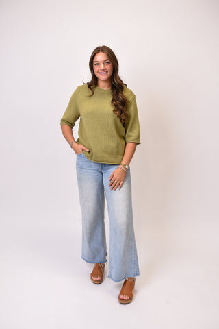 Slow Morning Sweater in Olive