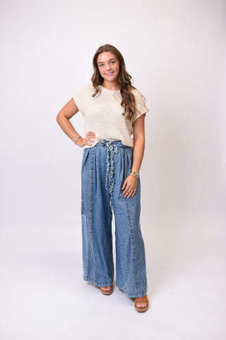 Effortless Edge Denim Pants