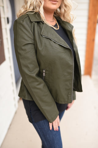 Off Sides Vegan Leather Moto Jacket