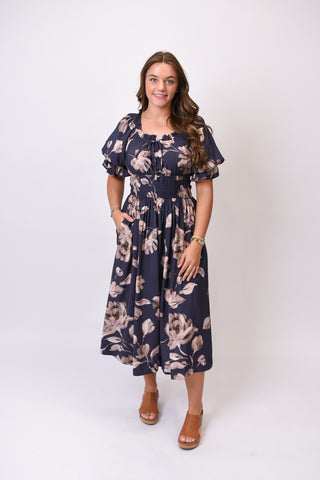 Stargazer Floral Print Midi