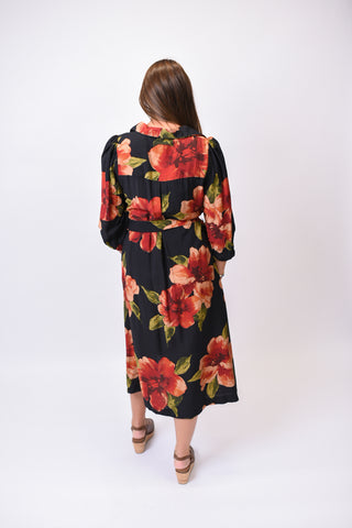 Moody Blooms Midi Dress
