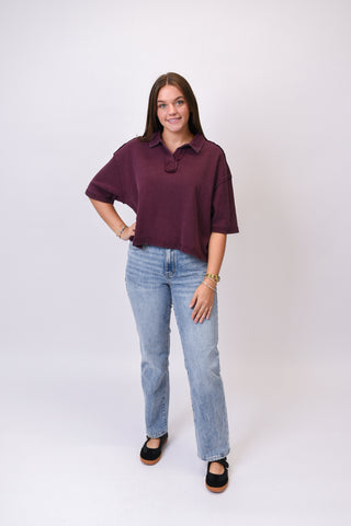 Cold Chill Pullover in Cherry