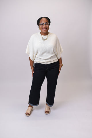 Social Hour Sweater Top - Ivory