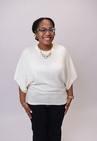 Social Hour Sweater Top - Ivory