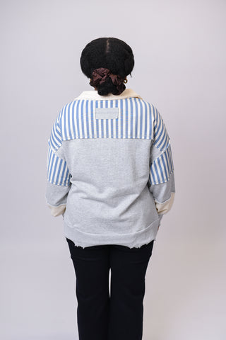 Stripe And Stitch Pullover