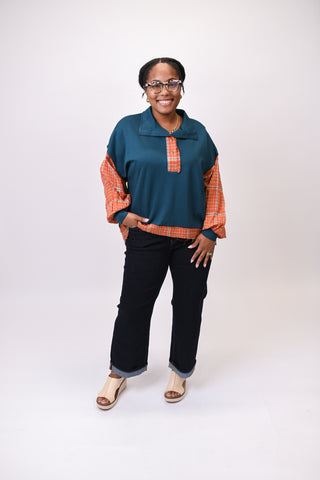 Mixing It Up Plaid Pullover