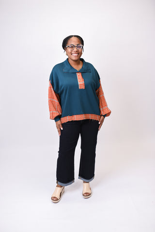 Mixing It Up Plaid Pullover