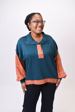 Mixing It Up Plaid Pullover