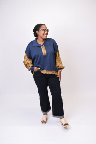 Mixing It Up Plaid Pullover