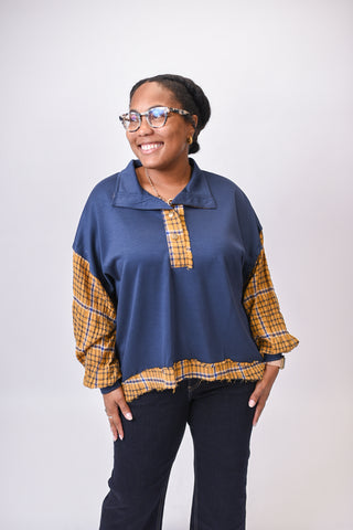 Mixing It Up Plaid Pullover