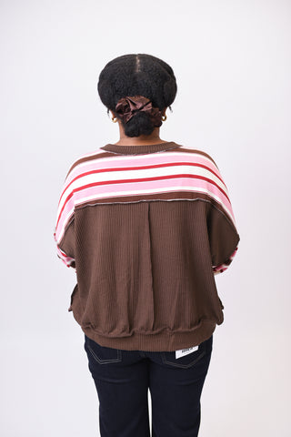 Neapolitan Striped Pullover Top