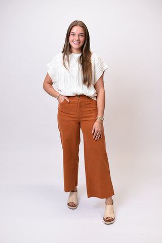 Ease Into It Pants in Brick