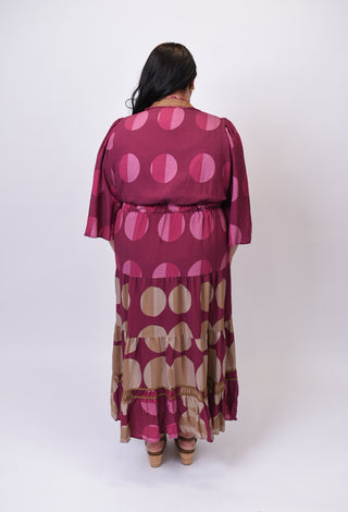 Faded Dots Midi Dress Curvy