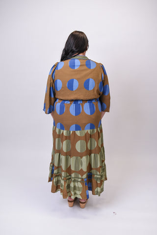 Faded Dots Midi Dress Curvy