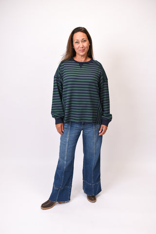 Fireside Night Striped Top