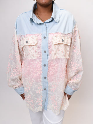 Romantic Vines Button Up Top