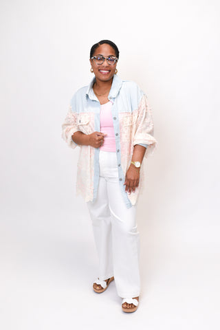 Romantic Vines Button Up Top