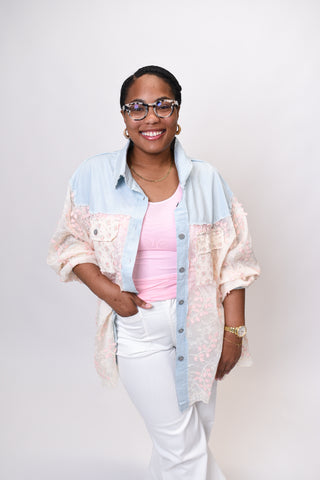 Romantic Vines Button Up Top