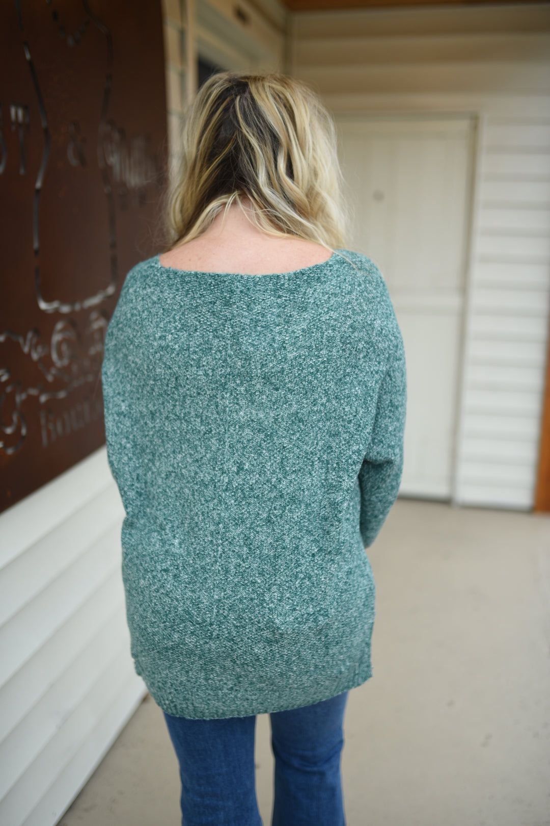 Marble Delight Sweater in Moss