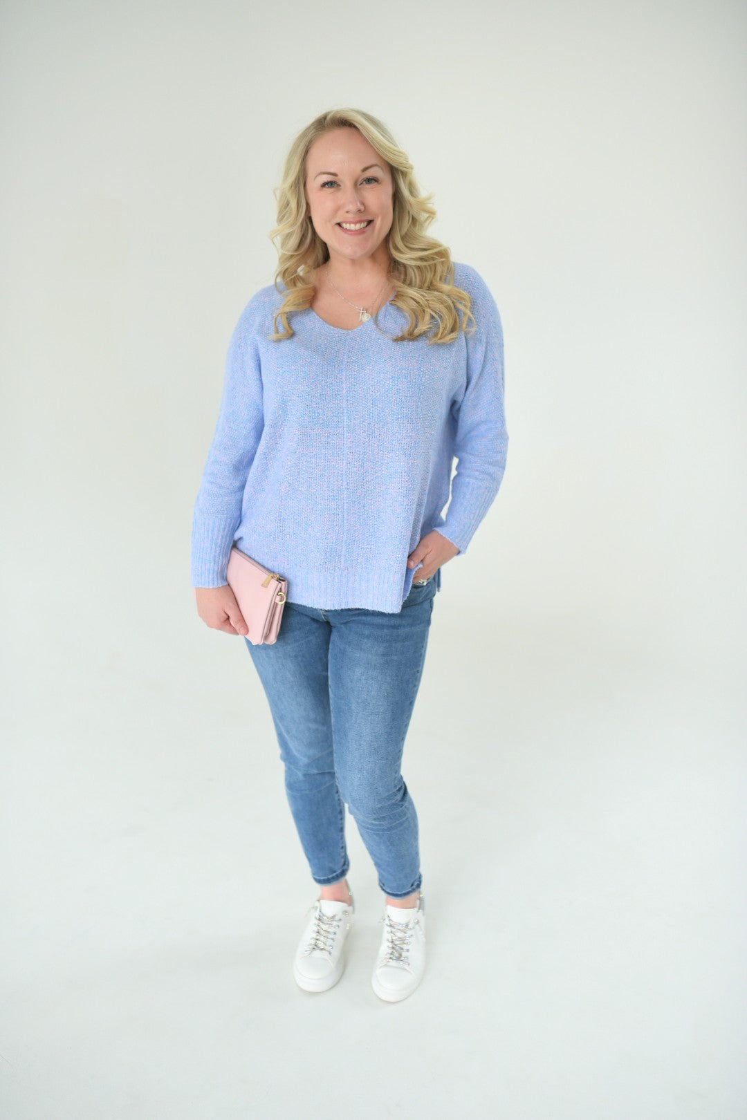 Marble Delight Sweater in Periwinkle