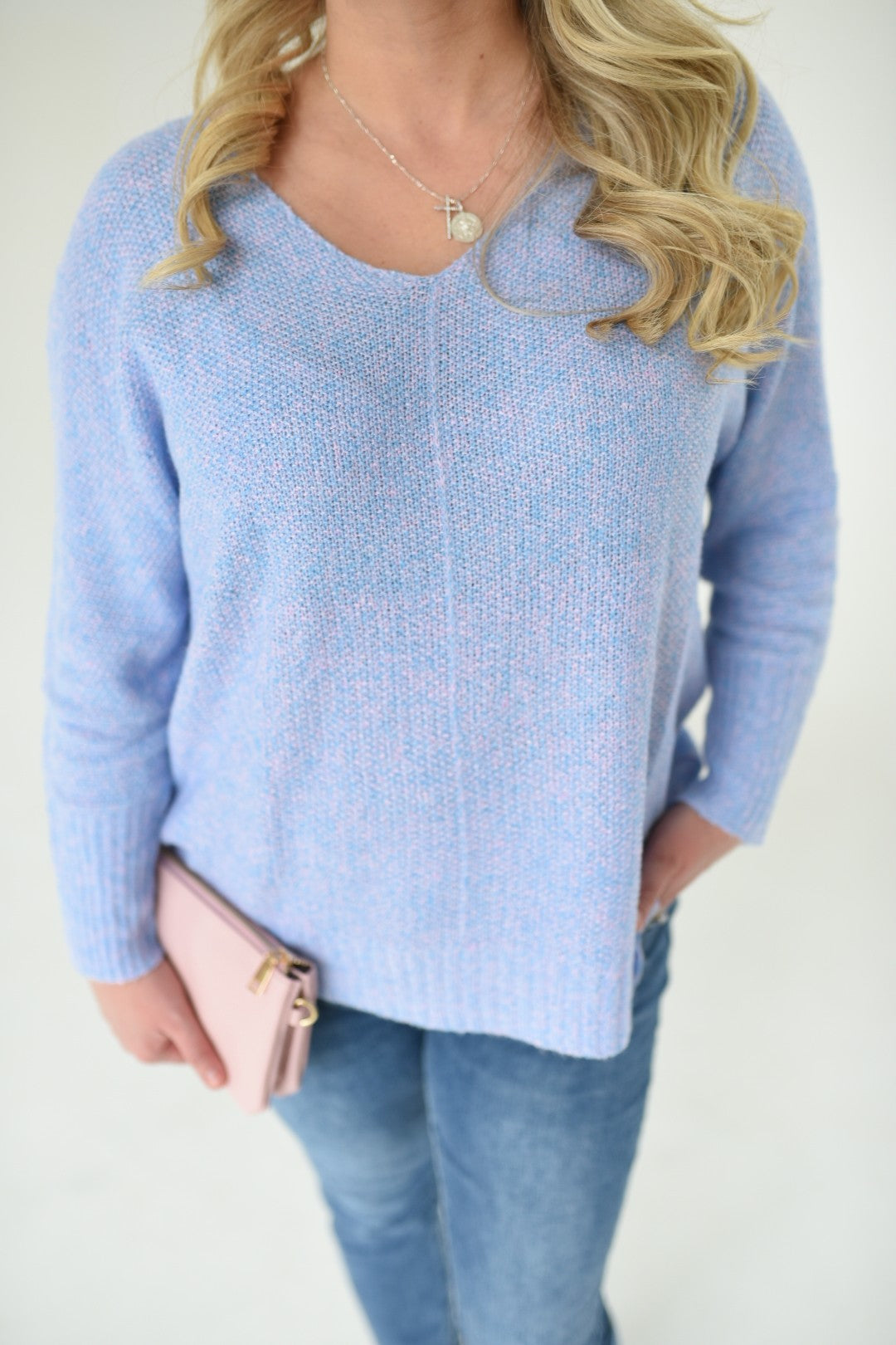 Marble Delight Sweater in Periwinkle