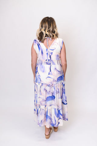 Watercolor Waltz Midi Dress