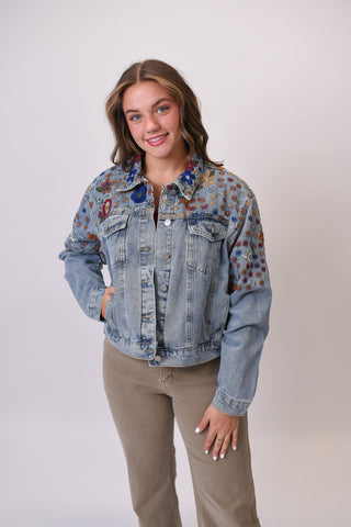 Lone Star Bloom Denim Jacket