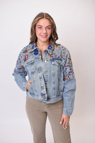 Lone Star Bloom Denim Jacket