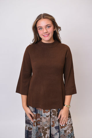 The Weekender Sweater in Brown