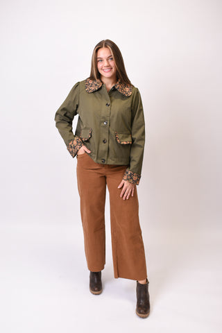 Chic Escape Floral Trim Jacket