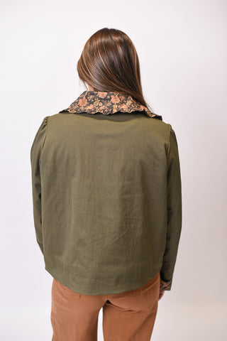Chic Escape Floral Trim Jacket