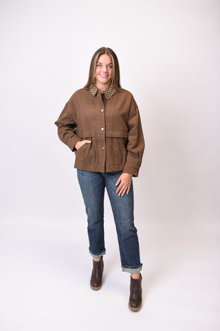 Cottage Lane Jacket In Brown