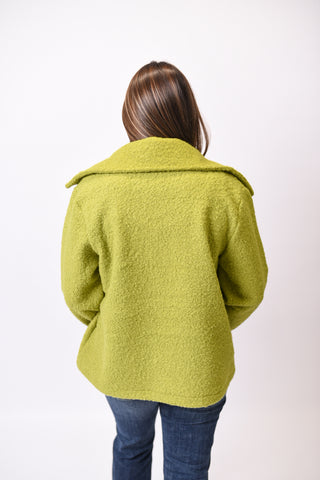 Charlie Boucle Jacket in Lime