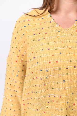 Honey Glow Sparkle Sweater in Mustard