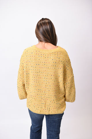 Honey Glow Sparkle Sweater in Mustard