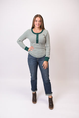 The Off Duty Henley in Green