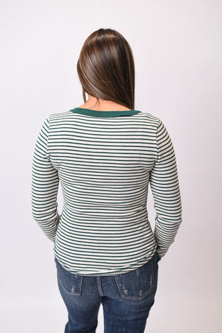 The Off Duty Henley in Green