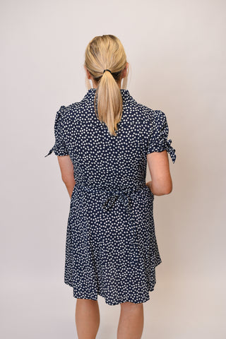 Daisy Chain Navy Dress