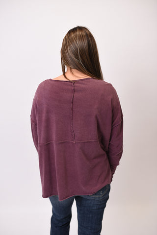 Day Off Pullover in Cherry