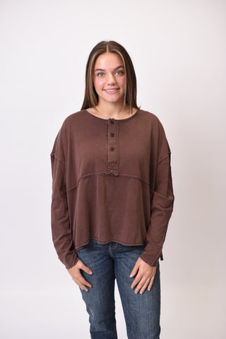 Day Off Pullover in Brown