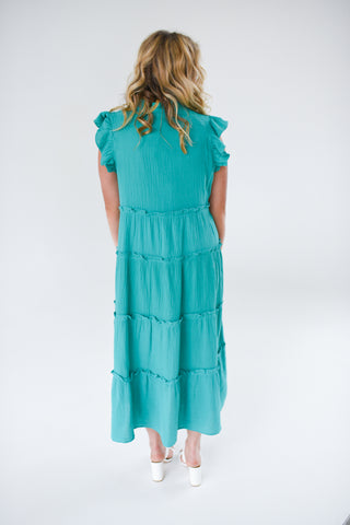 Enchanted Emerald Midi Dress