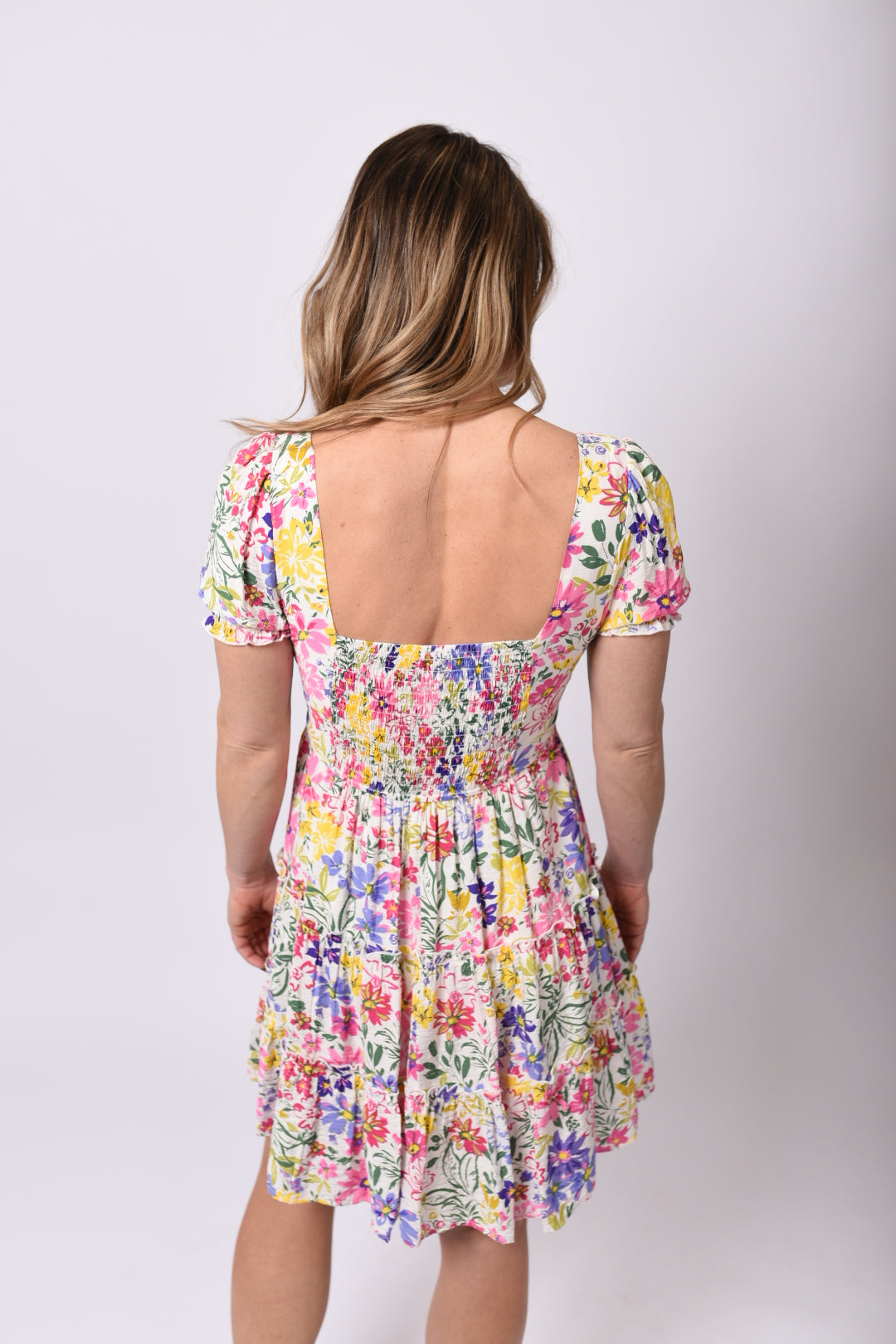 Just A Flirt Floral Print Midi Dress