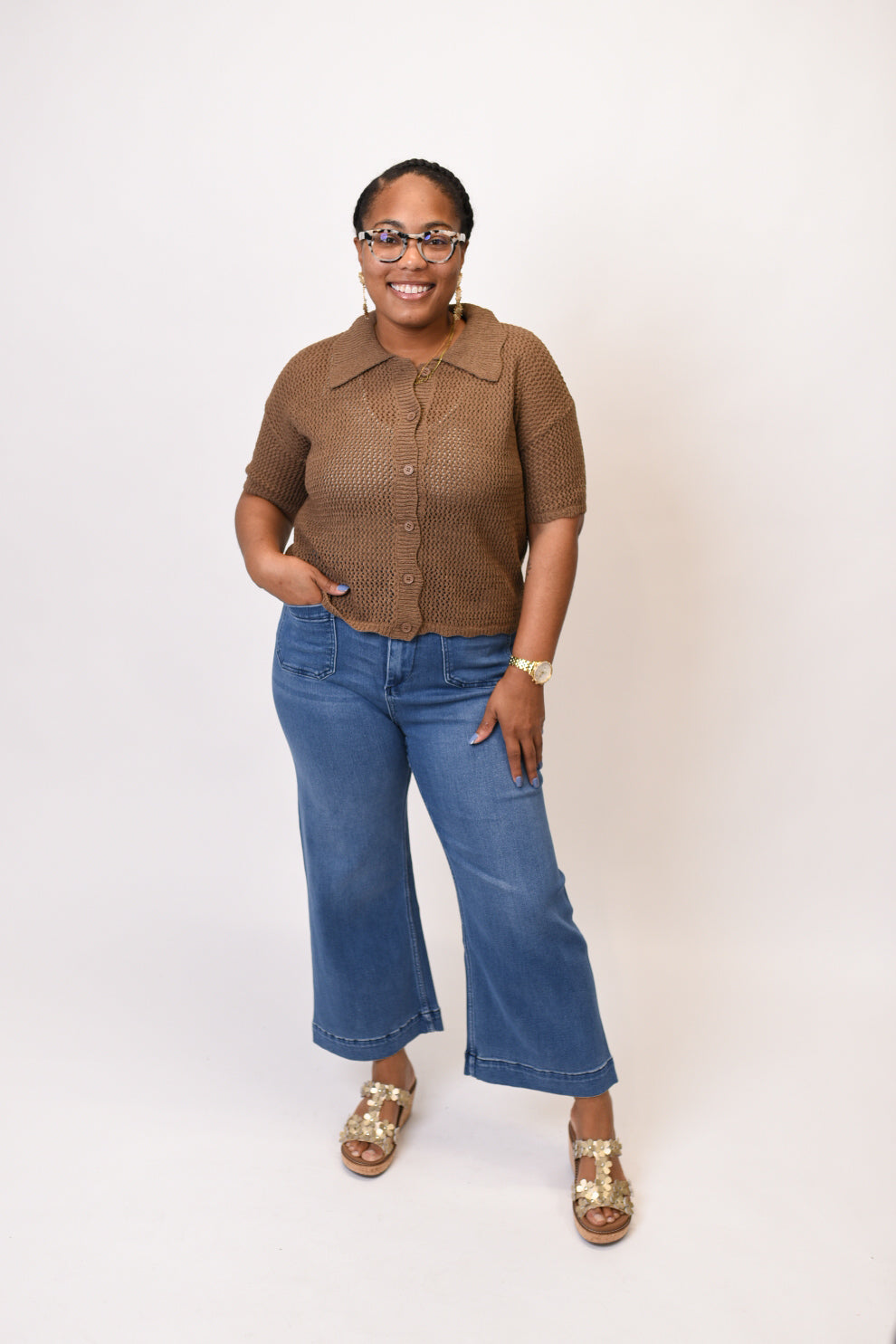 The Scout Crop Wide Leg Mica Jeans