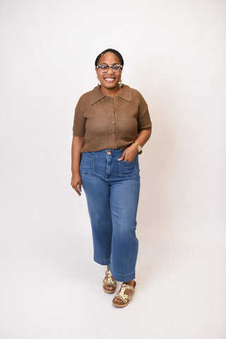 The Scout Crop Wide Leg Mica Jeans