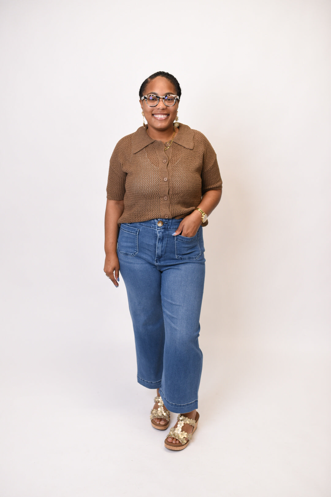 The Scout Crop Wide Leg Mica Jeans