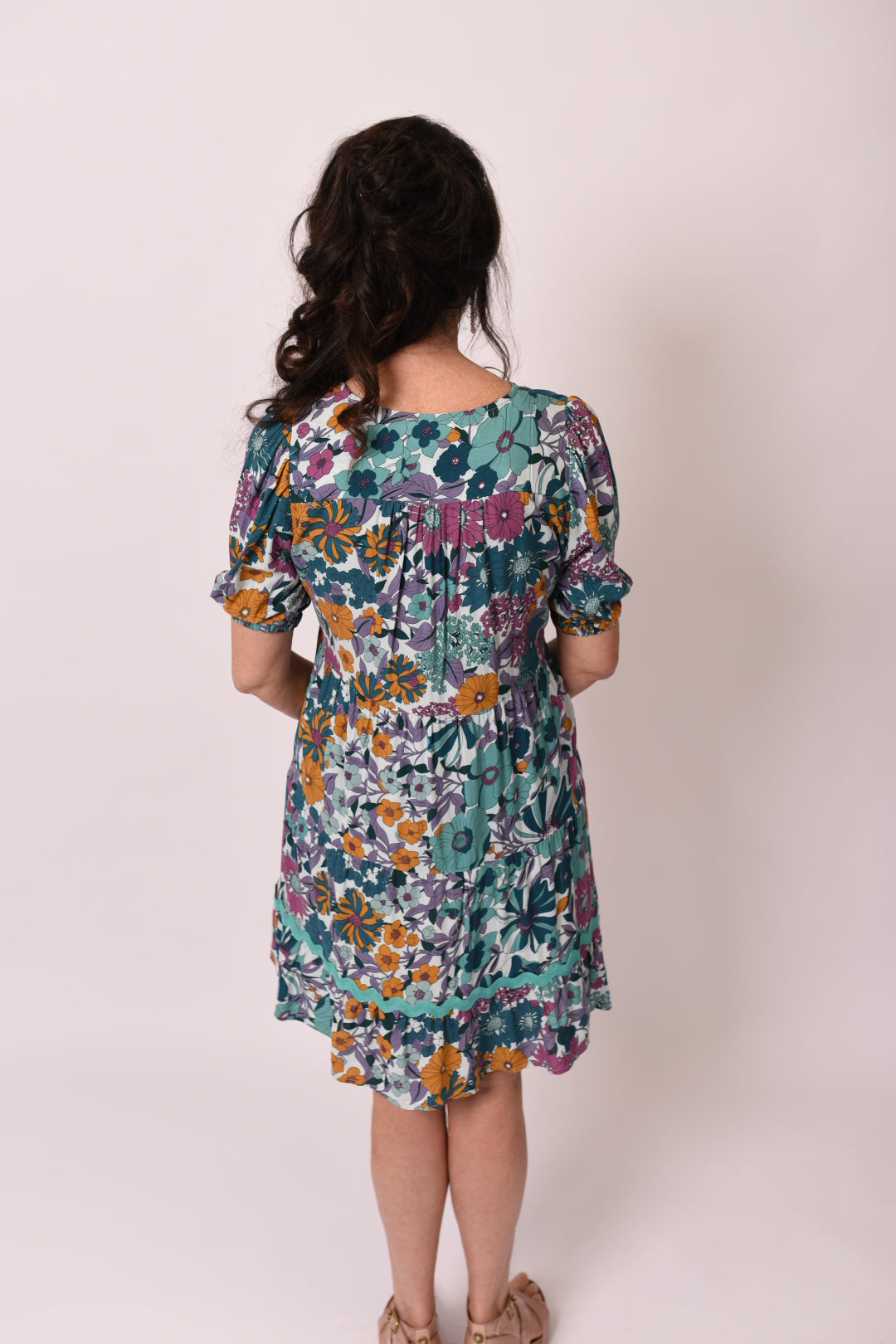 Retro Beauty Floral Print Dress