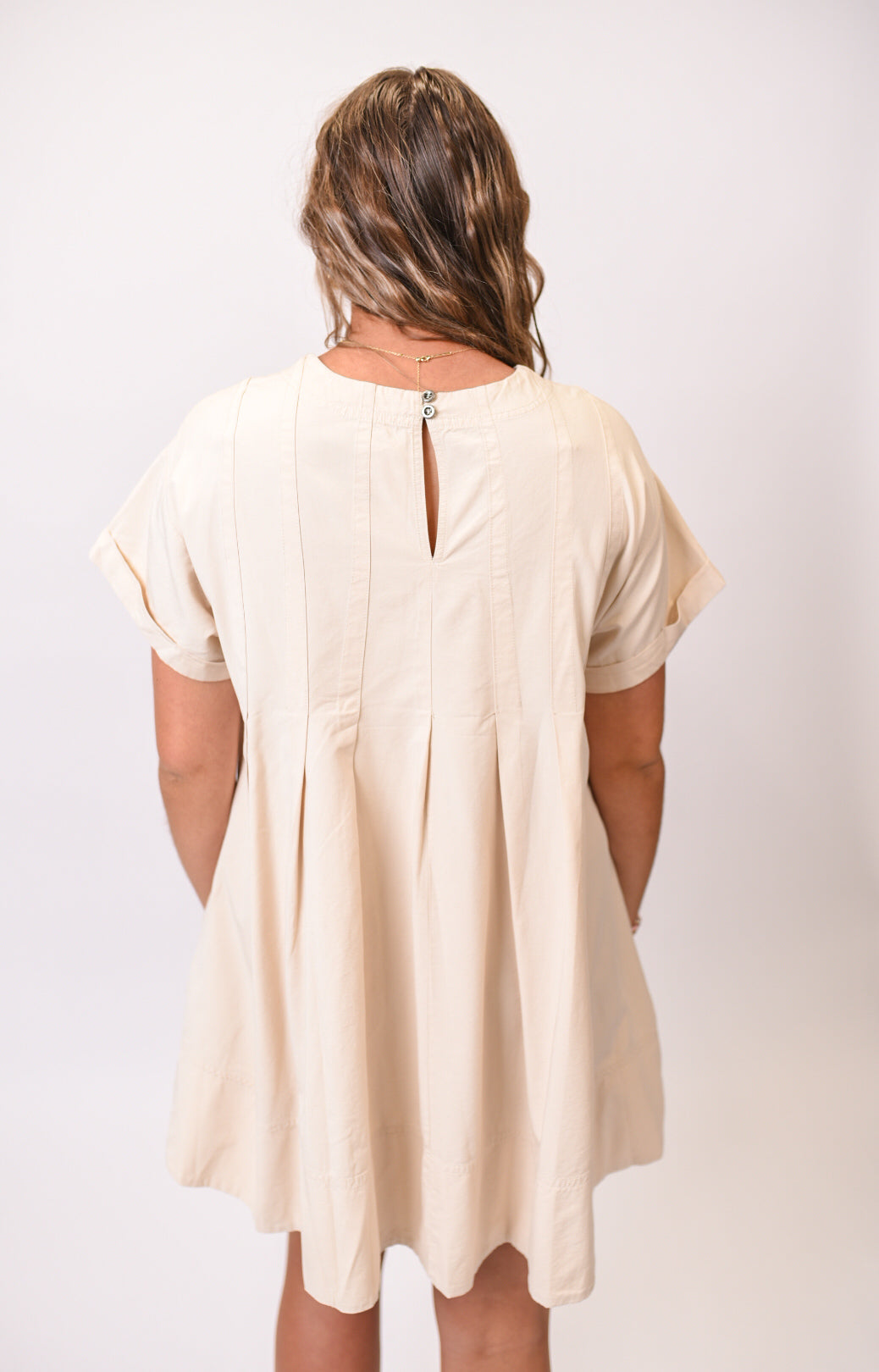 Pumpkin Patch Date Mini Dress in Bone