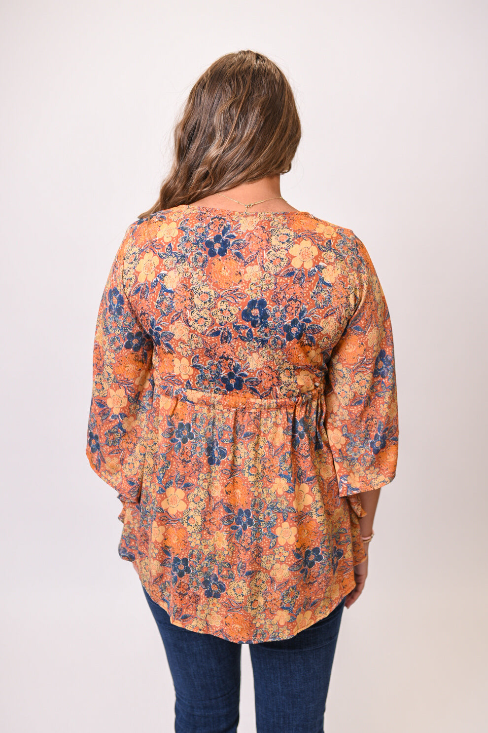 Floral Flame Kaftan Top