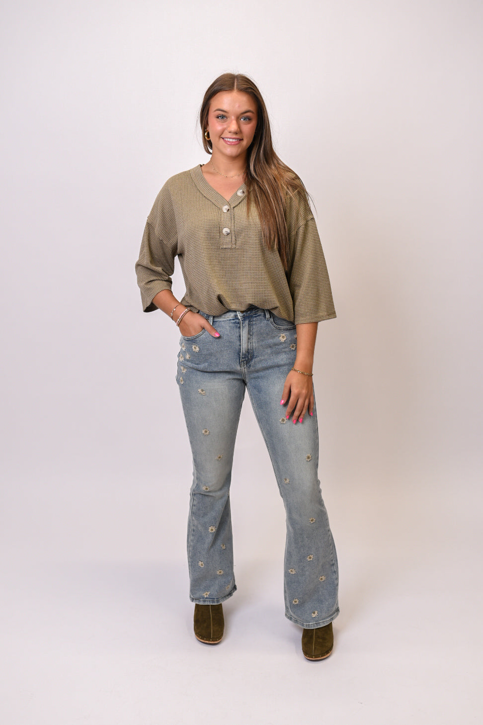 Oli & Hali Faded Daisies Denim